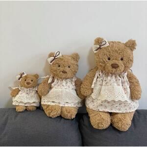 Bartholomew bear clothes outfits - pink floral dress (Tiny)
